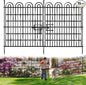 15 Panels Tall Garden Animal Barrier Fence with Gate, 33 in(H) X 36.8 ft(L) No Dig Decorative Garden Fence Outdoor for Yard, Heavy Duty Rustproof Metal Edging Border for Dog, Rabbits