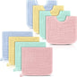 Tallew 8 Pack Muslin Burp Cloths and Baby Bibs for Boy Girl 20" x 10" Cotton Baby Bandana Drool Bibs Muslin Burp Cloths Absorbent Rag for Newborn Toddler Infant Gifts(Macaron Color)