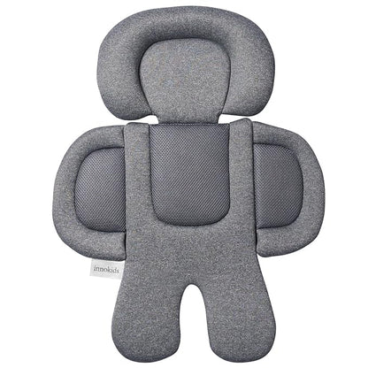 Innokids Infant Car Seat Insert for Newborn, 2 in 1 Reversible Soft Padded Baby Head and Body Support for Stroller, Carseat, Swing (Gray/Black)
