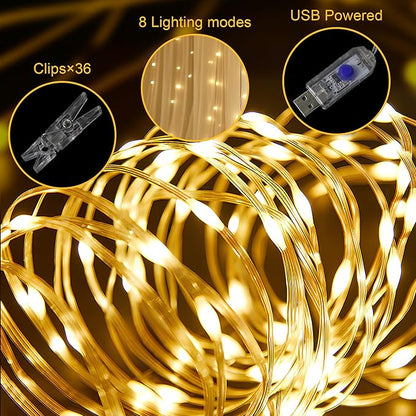 Fomcet Tulle Backdrop Curtains Champagne 30FT X 10FT Tulle Curtain with Lights String Sheer Backdrop Curtains for Parties Wedding Baby Shower Photo Shoot Decorations (6 Panels 5x10FT)