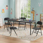 GarveeHome 5-Piece Kids Folding Table and Chairs Set, Toddlers Children's Activity Table and Chairs Set for Dining Room,Daycare,Classrooms
