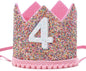 Boy Girl Birthday Crown, Prince Princess Birthday Hat Headband Tiara Crown Cake Photo Prop Party Decorations