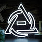 Therian Neon Sign White Theta Symbol LED Light for Therian Room Decor Therian Gear & Accessories,Otherkin Furry Wall Art Therian Gifts for Fans(12.8 * 12.6inch)