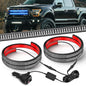 Nilight 2PCS 24 inch Truck Grille Strobe Lights Strip 384 LED Emergency Light Blue Flexible Side Flashing Warning Caution Safety Waterproof Lighting Kit for Trucks Tow Plow Construction Vehicles