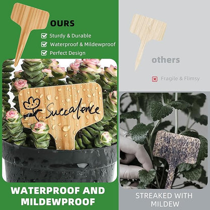 Plant Labels Tags 120pcs Outdoor Plastic Plant Markers Garden Tags & Stakes for Plants Waterproof Plant Name Tags Seedling Tags Plant Stakes for Outdoor Plants Garden Accessories