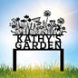 Custom Flowers Metal Garden Decor, Sign for Flower Beds, Personalized Flowers Garden Sign with Stakes, Metal Yard Art, Gift for Grandmother, Patio Decor, Farmhouse Decorations, Mom Gift