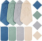 Breling 12 Pcs Muslin Hooded Baby Bath Towel, Hand Towels and Washcloth Set, 36"x 36" Cotton Newborn Bath Towel Cotton Absorbent Blanket Unisex Newborn Gift Essentials for Girl Boy (Blue Series)