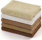 MUKIN Baby Washcloths,Muslin Burp Cloths Towels for Newborns,Absorbent Cotton Bath Face Towel ，5 Pack, 12x12 Inches (Amber Glow)