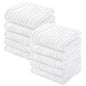 Yoofoss Muslin Baby Washcloths 100% Organic Cotton Face Towels 10 Pack Wash Cloths for Baby 12x12in Soft and Absorbent Baby Wipes (White)