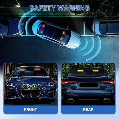Nilight 24LED Emergency Strobe Traffic Advisor Light Bar 2 in 1 Amber Dash Warning Safety Flashing Lights Front/Rear Windshield Construction Lights for Trucks Cars Plow Police Firefighter Vehicles