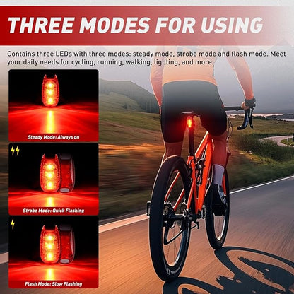 Nilight LED Safety Light 4PCS Red Green Marine Navigation Bike Tail Lights Three Modes Waterproof Reflective Gear Clip On Flash Strobe Indicator Lamp for Night Boating Fishing Cycling Jogging
