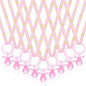Geiserailie 36 Pcs Baby Shower Pacifiers Necklace Acrylic Pacifiers Necklace Charm Party Favors for Girls Boys Baby Shower Party Decorations Table Scatter(Pink)