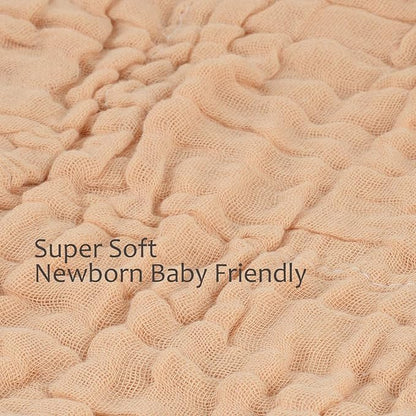 10 Pcs Baby Muslin Washcloths 100% Natural Cotton Unbleached, Extra Soft Baby Wipes Organic Burp Cloths Blank Bibs for Newborns Infants Sensitive Skin, Shower Gift Set 12"x12"