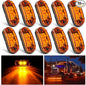 Nilight 2.5 Inch Oval Side Marker Light 10PCS Amber 2 Diode LED Trailer Clearance Fender Lights Waterproof Surface Mounted for 10-30V Truck Camper Boat Lorry
