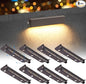 8-Packs 3W 7 Inch LED Hardscape Paver Lighting,12V AC/DC Low Voltage Retaining Wall Lights,LED Landscape Lighting,2700K Soft White Outdoor Step Light,50,000 Hours Lifespan