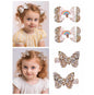 New Glitter Gold Bows Hair Clip For Girls, Baby Girl Toddler Clips, Hair Accessories.(FJ98) (4 Pcs Gold)