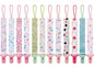 12 Pack Floral Baby Pacifier Clip for Girls, Cute Flower Printed Pacifier Holder, Sweet Stylish Design, Secure Clip, Lovely Baby Girl Gift