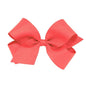 Wee Ones Girls' Classic Grosgrain Hair Bows with Plain Wrap Center, No-Slip Hair Clip, Handmade, Watermelon, Medium