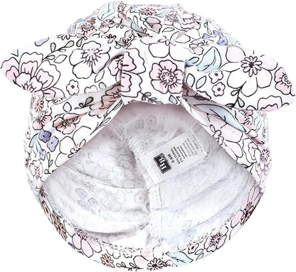 Hudson Baby Infant Girls Turban Cotton Headwraps, 0-24 Months