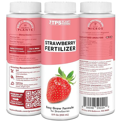 Strawberry Fertilizer for Fruit and Berry Gardens, Liquid Plant Food, 1 Gallon (128 oz)