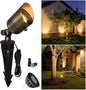 COLOER Brass Outdoor Spotlights, 12V LED Low Voltage Landscape Lighting with 5W 2700K Aluminum MR16 Bulb, IP65 Waterproof Landscape Spot Lights for Yard,Garden,Lawn,Tree, Small Size (1)