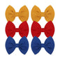 Baby Girls Hair 3'' Bows Clips Set Handmade Bow Hair Clips Hair Accessories Alligator Clip for Babies Infant Toddlers Little Kids 6 PCS Red Yellow Royal Blue