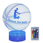 Dunk Basketball 3D Night Light,16 Color Change&Dimming by Remote Control or Smart Touch Optical Illusion Bedside Lamps,Sports Decor for Boys bedroom Girls Kids Teens Birthday Chrismas Gifts Xmas Gift