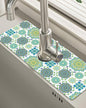 Patterned Sink Faucet Mat Kitchen Splash Guard Super Absorbent Drying Mat