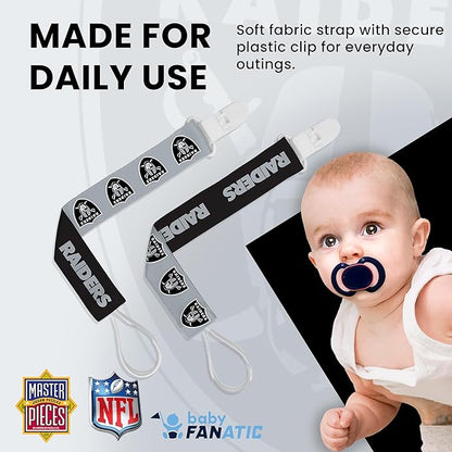 Masterpieces NFL Unisex-Baby 2-Pack Pacifier Clips