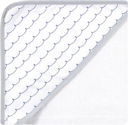 Hudson Baby Unisex Baby Cotton Rich Hooded Towels, Sailor Elephant, One Size