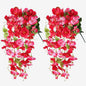 Artificial Hibiscus Fake Hanging Flowers Plants for Outdoors Spring Decoration, 2pcs Faux Silk Outside Hibiscus Long Trailing Vines Realistic UV Resistant for Front Door Planter Porch Patio Yard Urn