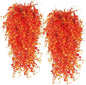 RECUTMS Artificial Hanging Plants Fall Garland 4Pcs 33 Inch Faux Wall Plant UV Resistant Fake Eucalyptus Leaves Ivy Greenery Indoor Outdoor Porch Garden Home Office Autumn Thanksgiving Party Décor