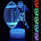 3D Illusion Football Player Night Light for Kids,Rugby LED Lamp 16 Color Changing Smart Touch&Remote Control Bedroom Decor Lamp Holiday Christmas Birthday Gift for Outsports Lover