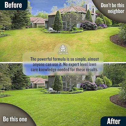 Turf Titan Thatch Buster Lawn Aerator & Grass Dethatcher (32 oz) – All-Natural Hose End Liquid Soil Loosener & Conditioner for Green Grass – Healthy Soil in 45 Days – Covers Up to 8,000 Sq Ft