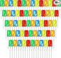 Mudder 60 Pcs Valentine's Day LED 5mm Outdoor String Light Mini Replacement Bulb Energy Efficient LED Patio Wire Light Connectable Home Decor for Festival Patio Garden Valentines Holiday(Multicolor)