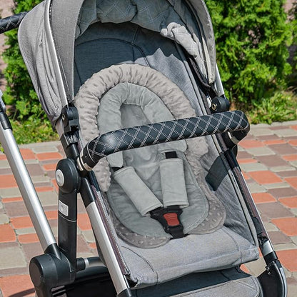 Infant Car Seat Insert, Baby Car Seat Head & Body Support with 2 Straps Pads, Ultra Soft Newborn Preemie Carseat Insert Cushion for Girls Boys, Fits Car Seat, Stroller, Swing, Bouncer, Grey