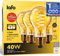 TimelessGlow 4 Pack Dimmable A19 LED Filament Bulb 5W 40W Equivalent Warm Amber 2000K E26 Base CRI80 Amber Glass Spiral Filament ETL FCC Certified Flicker Free Decorative Lighting