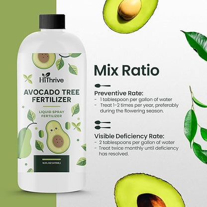 16oz Fruit Tree Fertilizer for Avocados - Makes 32 Gallons of Avocado Tree Fertilizer, Premium Water-Soluble Avocado Plant Food, Rich with Micronutrients for Consistent Lush Growth & Abundant Harvest