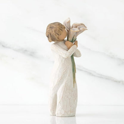Willow Tree Beautiful Wishes, A Gathering of Beautiful Wishes for You - Love, Health, Happiness, A Gift That Expresses Caring or for Those Who Love Flowers, Sculpted Hand-Painted Figure