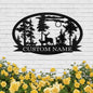 Custom Signs Outdoor Metal, Personalized Deer Metal Cabin Sign, Camping Decor, Decorative Wall Art, Outdoor Hunting Deer, Last Name Signs for Home, Porch Wall Decor, Customized Housewarming Gifts