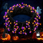 FairyGlim Halloween String Lights Plug in,33FT 100 LED String Lights with 8 Modes & Timer, Halloween Decorations for Party Carnival Supplies, Outdoor Indoor Yard Garden Decor, Purple & Orange