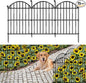 15 Panels Decorative Garden Fence, 15.94ft x 23in Animal Barrier Fencing Arched Rustproof Metal Border Ground Stake for Rabbit Dog, Outdoor Decor for Yard & Patio
