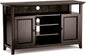 SIMPLIHOME Amherst 54-inch Wide Solid Wood TV Stand in Hickory Brown, Transitional-Style Media Console for Living Room with Adjustable Shelves and Cable Management