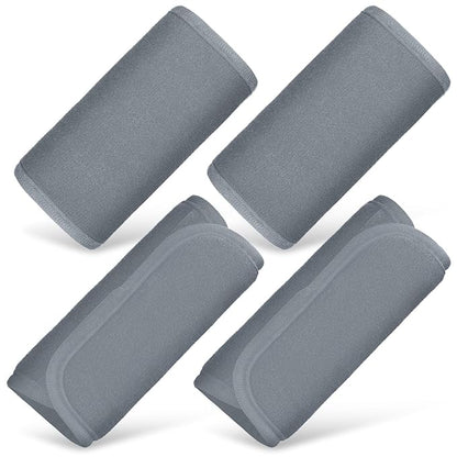 Riakrum 4 Pcs Baby Car Seat Belt Covers Soft Car Seat Straps Shoulder Pads for Kid Infant Stroller Strap Covers Safety Belt Cushion Pads for Boy and Girl(Light Gray,5.7 x 2.6 Inch)