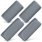 Riakrum 4 Pcs Baby Car Seat Belt Covers Soft Car Seat Straps Shoulder Pads for Kid Infant Stroller Strap Covers Safety Belt Cushion Pads for Boy and Girl(Light Gray,5.7 x 2.6 Inch)