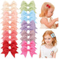 yoyokid 20PCS 2 Inch Baby Hair Bows for Girls, Mini Grosgrain Ribbon Alligator Clips for Infants Toddlers in Pairs, 10 Colors B