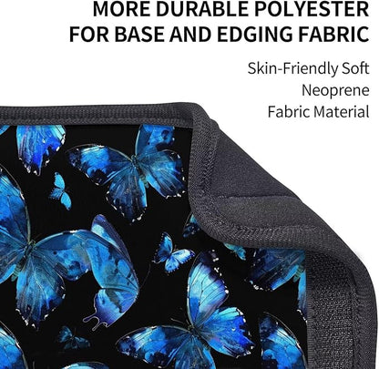 2PCS Car Seat Belt Cover Cushion Butterfly Seatbelt Shoulder Blue Butterflies Soft Car Seat Belt Strap Cushion Protect Your Neck and Shoulder Car Accessories Seat Belt Pad for Car Truck Vans