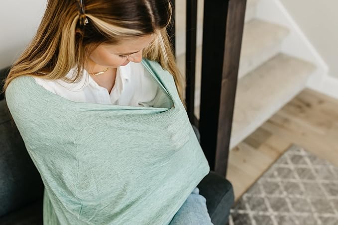 Copper Pearl Multi-Use Cover: Car Seat Covers, Nursing Cover, and Stroller Cover for Sun - Stretchy Fabric, All-Season Use, Stylish Designs, Easy Access for Moms - Emerson