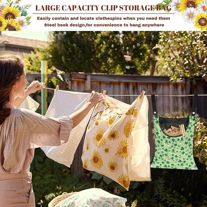 Clothespin Bag, Pin Bag with Hanging Rope