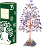 Amethyst Crystal Tree with Orgone Pyramid Base Desk Decor Healing Crystals Bonsai Tree Purple Gifts for Women Office & Shelf Home Room Decor for Mom Sister Girlfriend Present Housewarming
